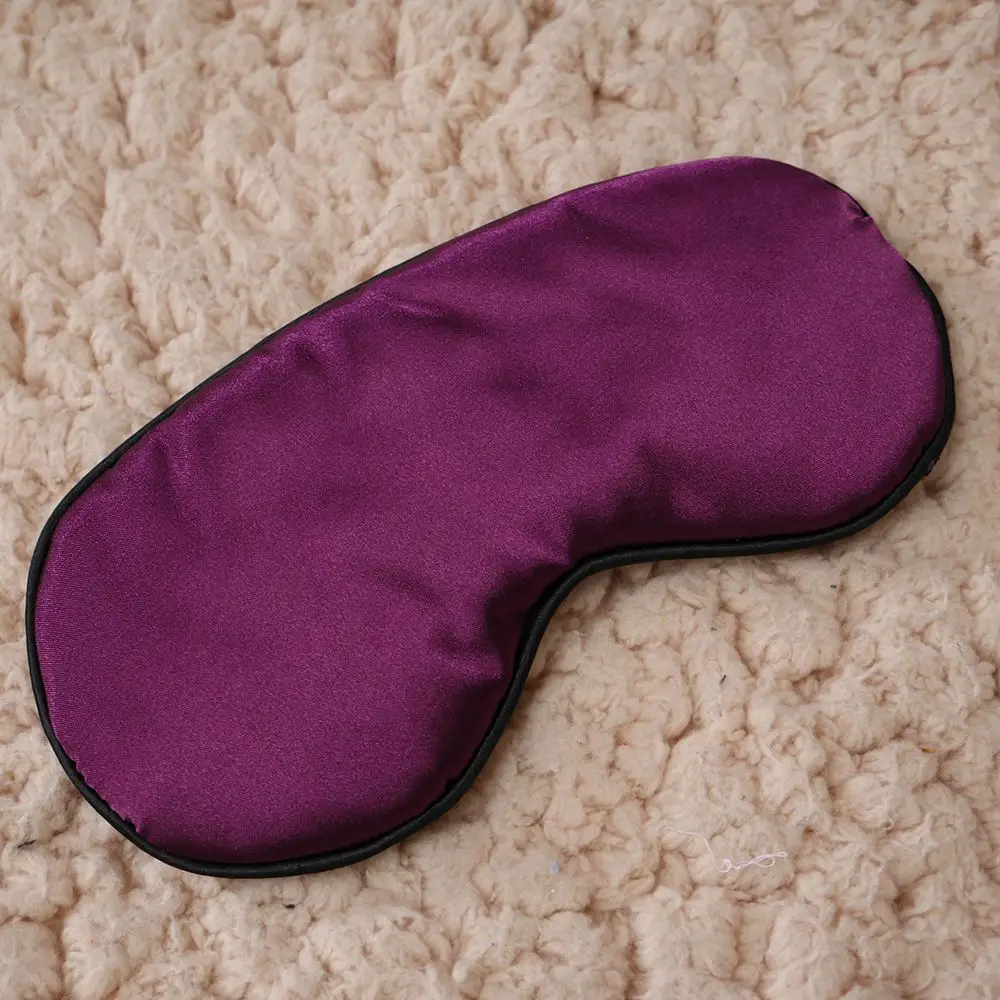 1 шт. чистый шелк сна отдыха маска для глаз мягкий тент Обложка Путешествия расслабить помощь повязки на глаза - Цвет: purple