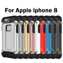 Чехлы для Apple iphone 8 a1907 a1905 4,7 дюймов золото Сталь бронированный чехол телефона для iphone 8 TPU + PC комбинация телефона корпус