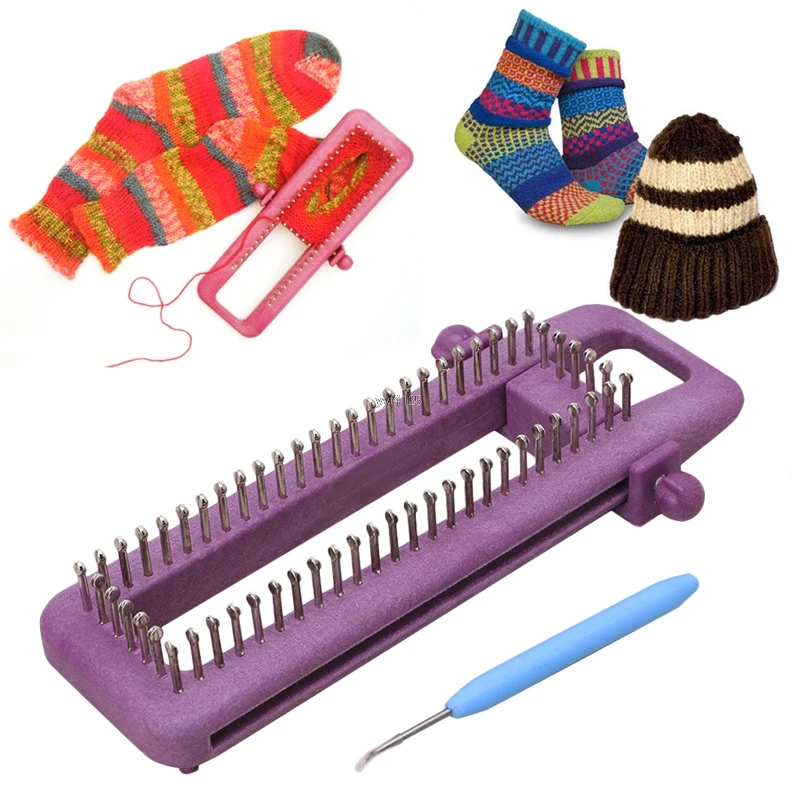 

Home Sewing Tools Accessory Adjustable Sock Loom Kit Knitting Socks Scarf Hat DIY Hand Craft Tool Plastic Knitter Knitting Mar