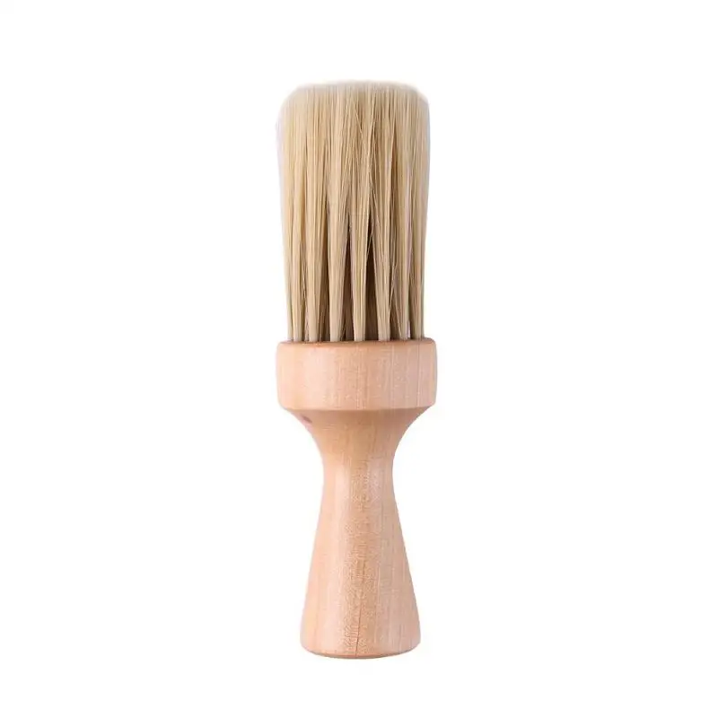 Деревянная ручка для стрижки волос щетка для чистки салона шеи щетка для обметания волос Чистый инструмент