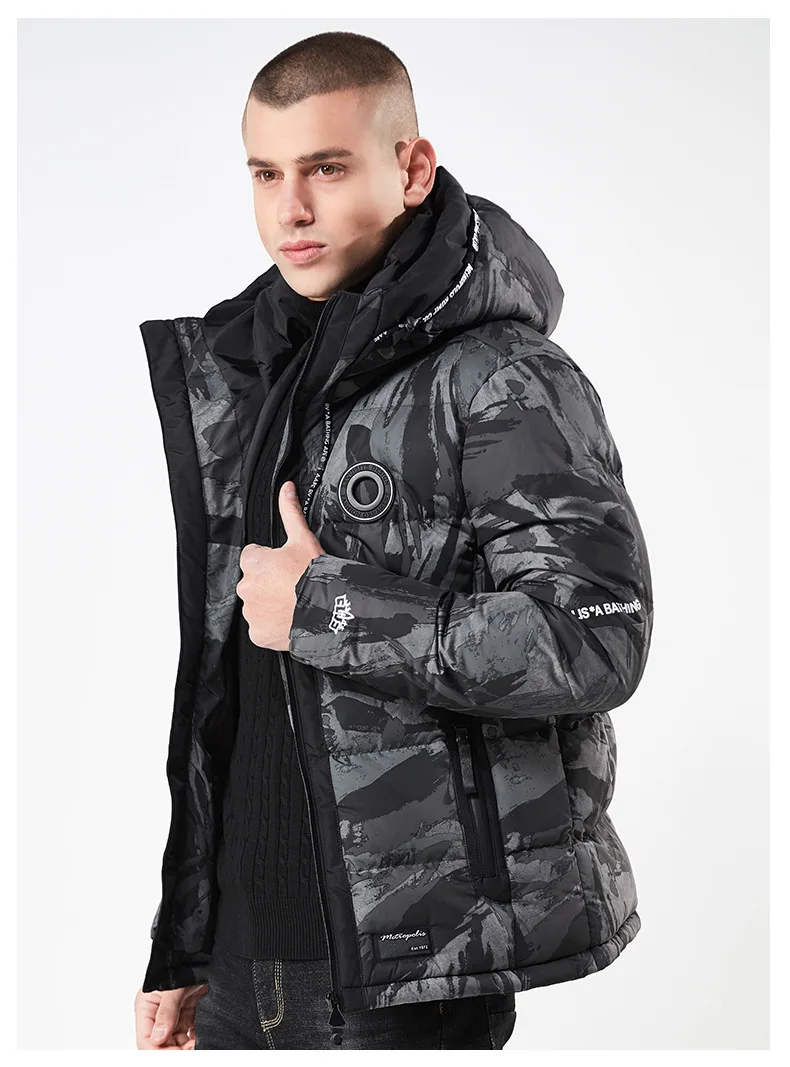 Зимняя мужская куртка камуфляжные хлопковые пальто ветронепроницаемое дышащий тёплый Стеганое пальто casaco de inverno masculino Parkas