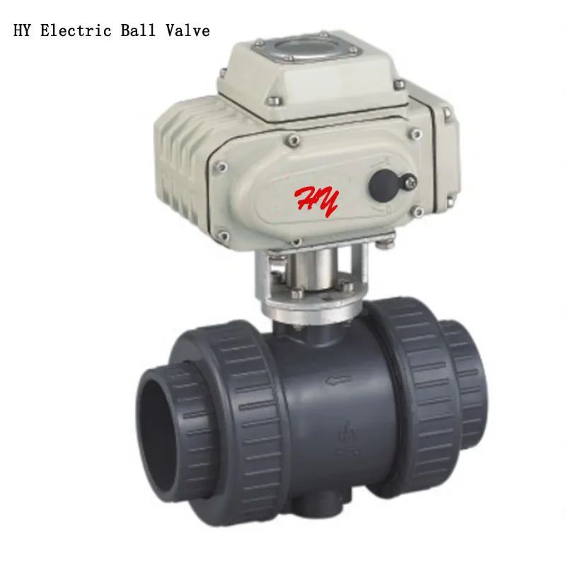 

DN50 Control Motorized UPVC Socket Ball Valve, Plastic Electric Actuator Ball Valve For Corrosion resistance