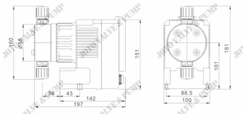 JLM0505 ПВХ 28W 220V 50/60HZ с управляющим клапаном электромагнитный насос