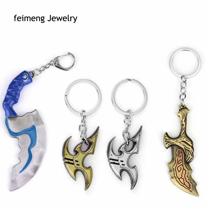 

Wholesale Anime Game Dota 2 Keychain Cool Men Jewelry Dota2 Flashing Mini Dagger Blink Dagger Jump Cut Weapon Key Chain Chaveiro