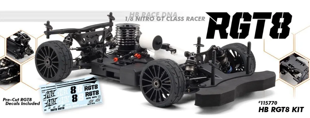 HB гоночный HB115770 RGT8 AUTOMODELLO GT 1/8 ралли GT Комплект