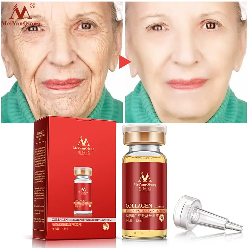 

Collagen Argireline+aloe vera+collagen rejuvenation anti wrinkle Serum for the face skin care products anti-aging cream 12ML