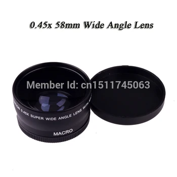 

Hot Sale 0.45X 58mm Wide Angle camera Lens for Canon 550D 400D 450D 500D 600D 1000D