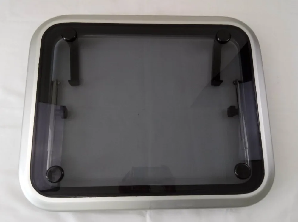 

Aluminum Rectangular Deck Hatch Window With Smoke Tempered Glass For Marine Boat Yacht