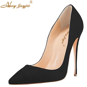 

Fashion Black Blue Red Suede Shoes Woman Thin High Heels Pumps 12cm 10cm 8cm Women Shoes Pointed Toe Dress Shoes Nancyjayjii