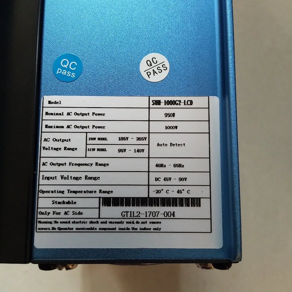 ЖК-дисплей Солнечный Grid-Tie Инвертор 1000W без/с внутренним ограничителем 22-60 V/45 V-90 V DC для солнечной системы питания 110V 220V выход