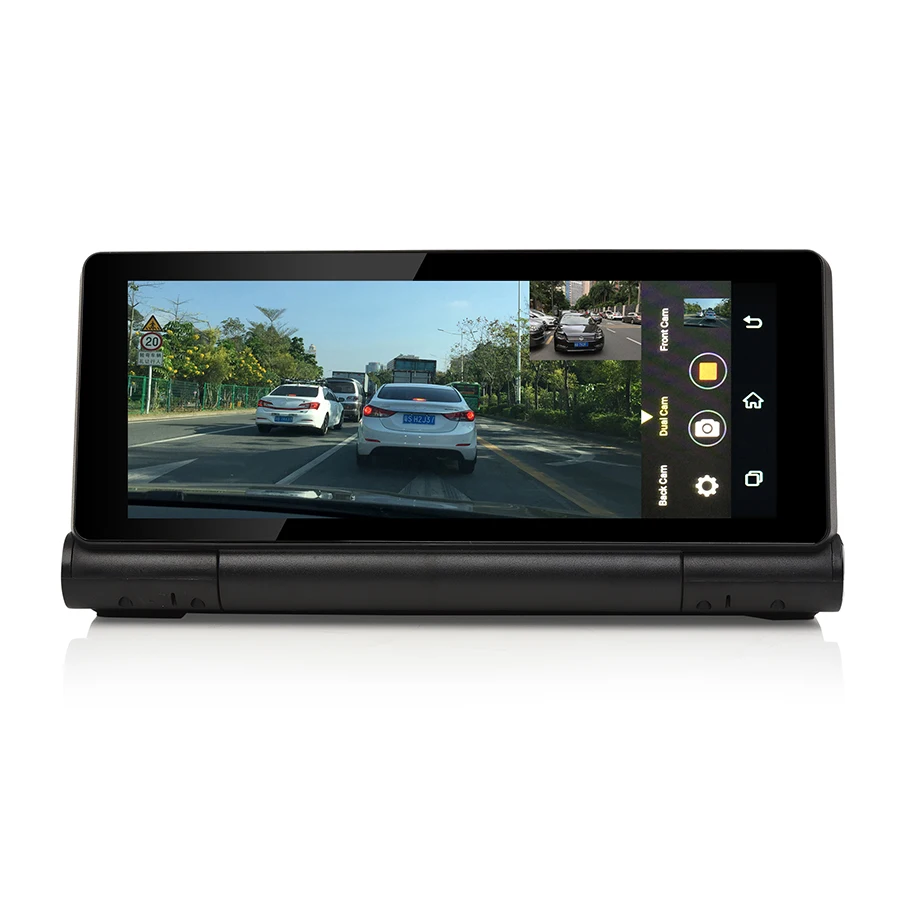 Двойная камера с 7 дюймовым IPS экраном 4G Φ DVR GPS навигацией Wi Fi Android 5 0 Bluetooth ROM 16 ГБ