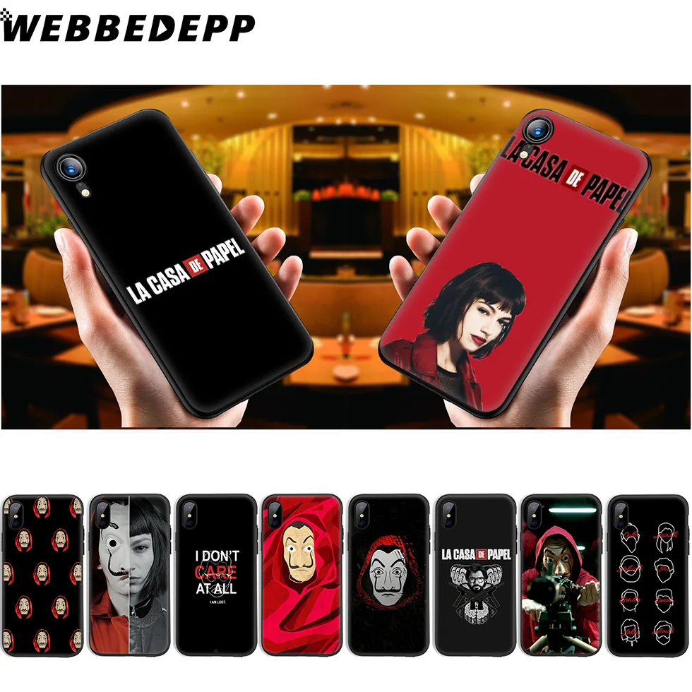 Мягкий силиконовый чехол WEBBEDEPP Money Heist La Casa De Papel для iPhone 11 Pro Xr Xs Max X или 10 8 7 6 6S Plus 5 5S