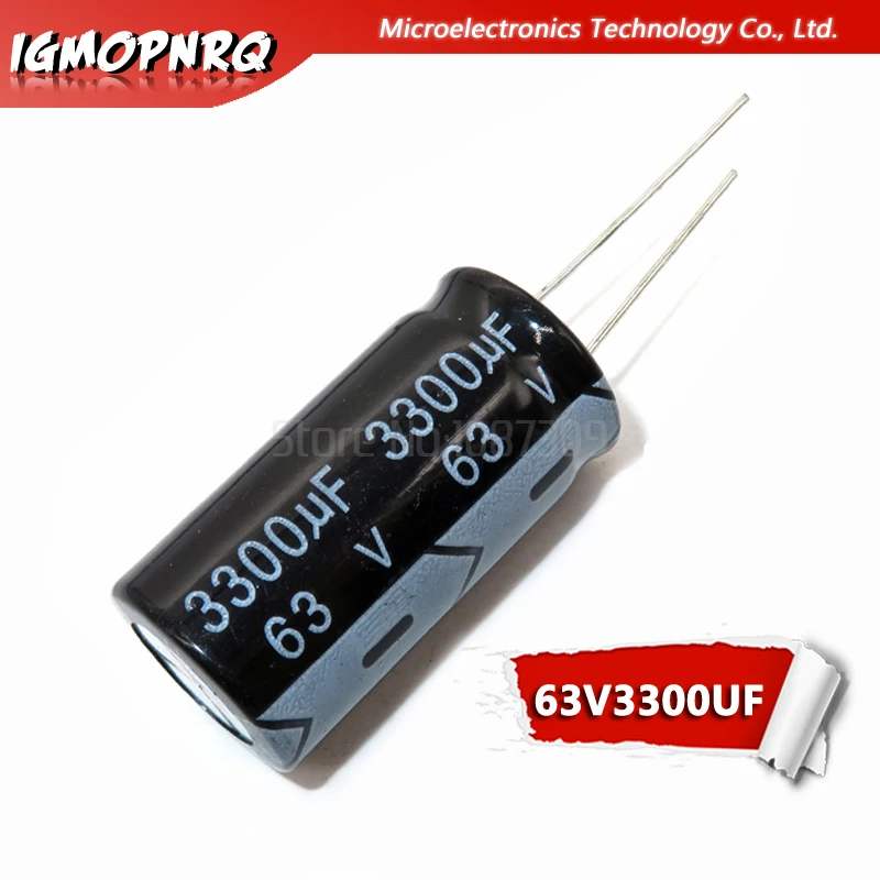 

5pcs electrolytic capacitor 63V3300UF volume 3300UF 63V 18*35MM