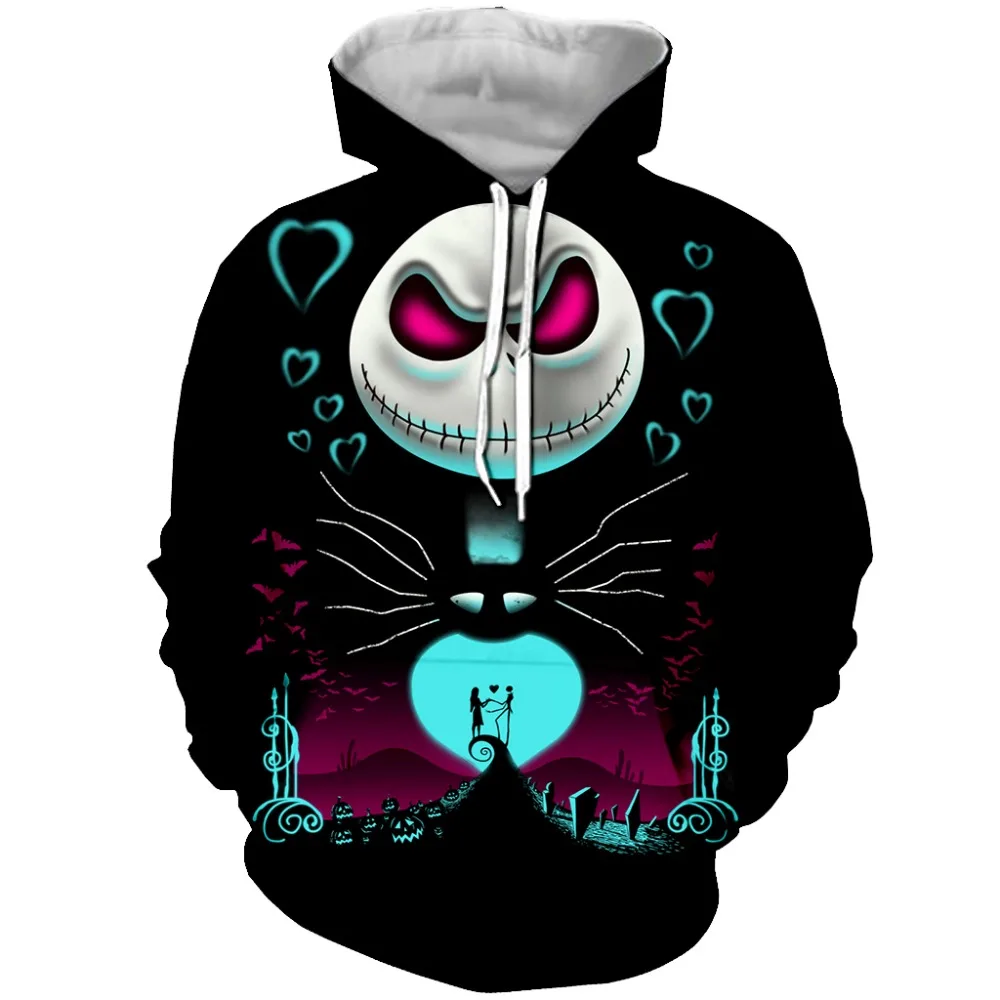  Plus Size XS-7XL Men Women Hoodies /Tees Outerwear Fashion Nightmare Before Christmas Jack 3D Print