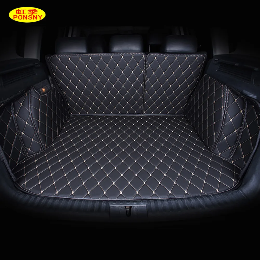 

PONSNY Car Trunk Mats Customized for Toyota RAV4 Land Cruiser Prado Camry Mark X Crown Verso All-covered Trunk Carpets