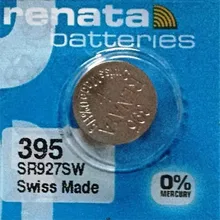 Varejo brandnew renata de longa duração 395 sr927sw lr57 lr927 ag7 relógio bateria botão pilha moeda suíço feito 100% original