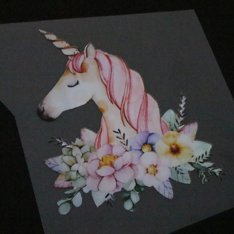 

1Pc Ironing Stickers Heat Transfer Cloth Patches Unicorn Animal Patch Washable Decor