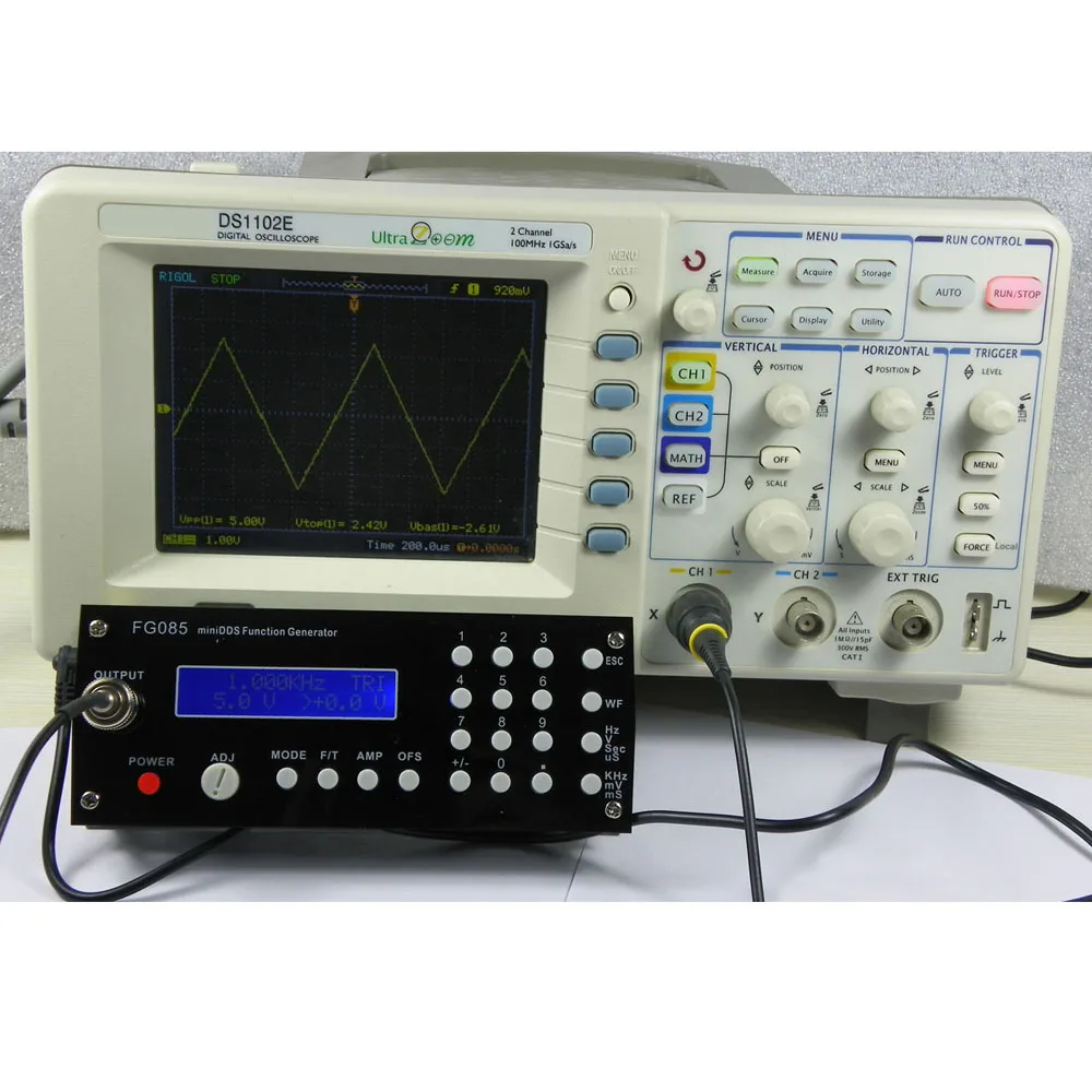 Мини-осциллограф DDS функция генератор сигналов DIY Kit Цифровой генератор частоты синтеза панель Синусоидальная квадратная Пилообразная волна