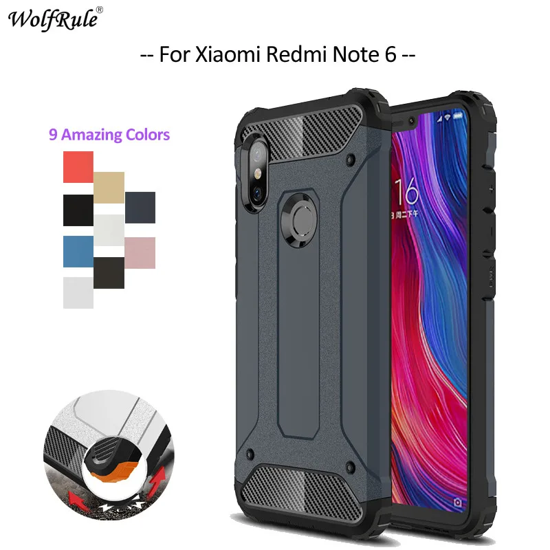 Чехол для Xiaomi Redmi Note 6 Pro чехол из ТПУ и поликарбоната защитный бампер телефона