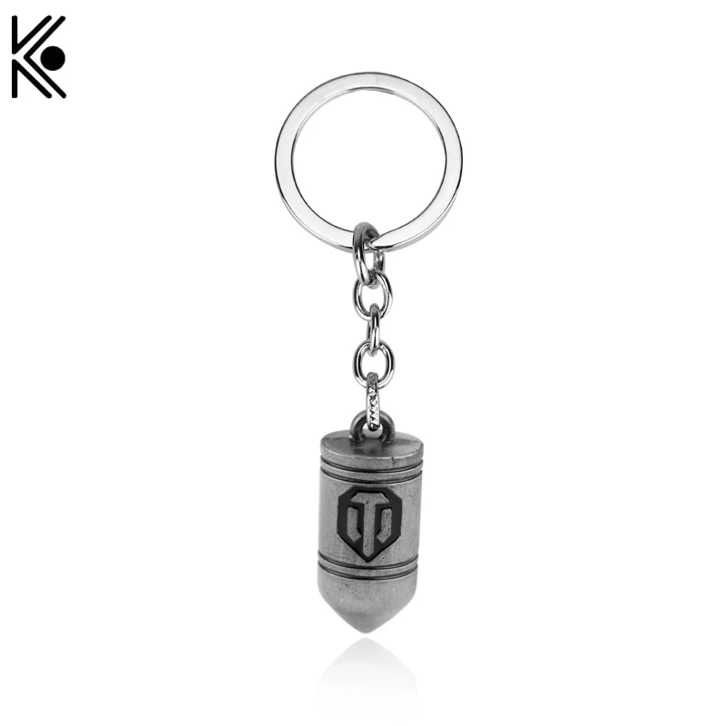 

Russian Wot Game World of Tanks Bullet KeyChain BatmanThe Legend of Zelda pendent keyring gift key chain ring holder for car