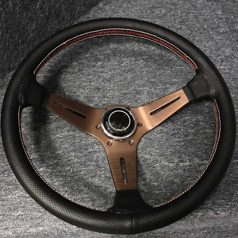 Гоночная машина рулевое колесо с китайскими товарами/конкурентноспособная рулевое колесо/кожа три линии 14-дюймовый рулевое колесо