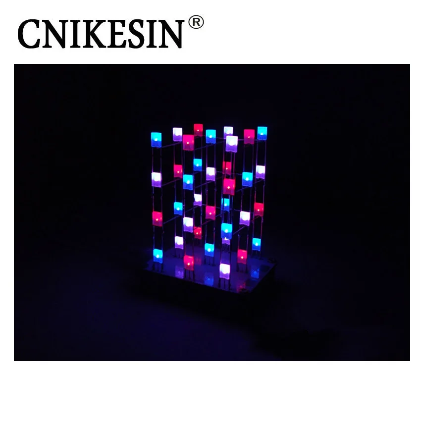 Cnikesin Творческий 51 MCU DIY Электронные Дизайн комплект touch Cube3 * 3*4 Цвет светодиодный