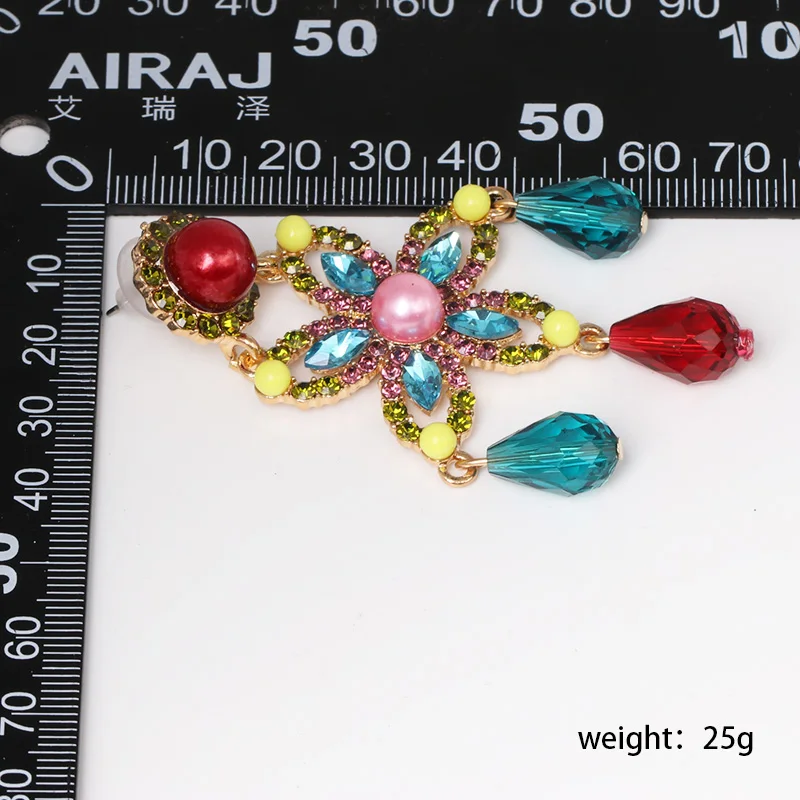JUJIA, фирменный дизайн, богемные Роскошные Разноцветные серьги-капли с кристаллами, ювелирные серьги для женщин, свадебные подарки для вечеринки