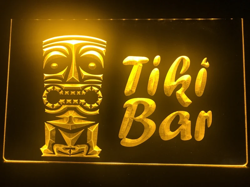 I298 Новинка! Лучший Tiki Bar Mask Pub Club светодиодный неоновый свет знак