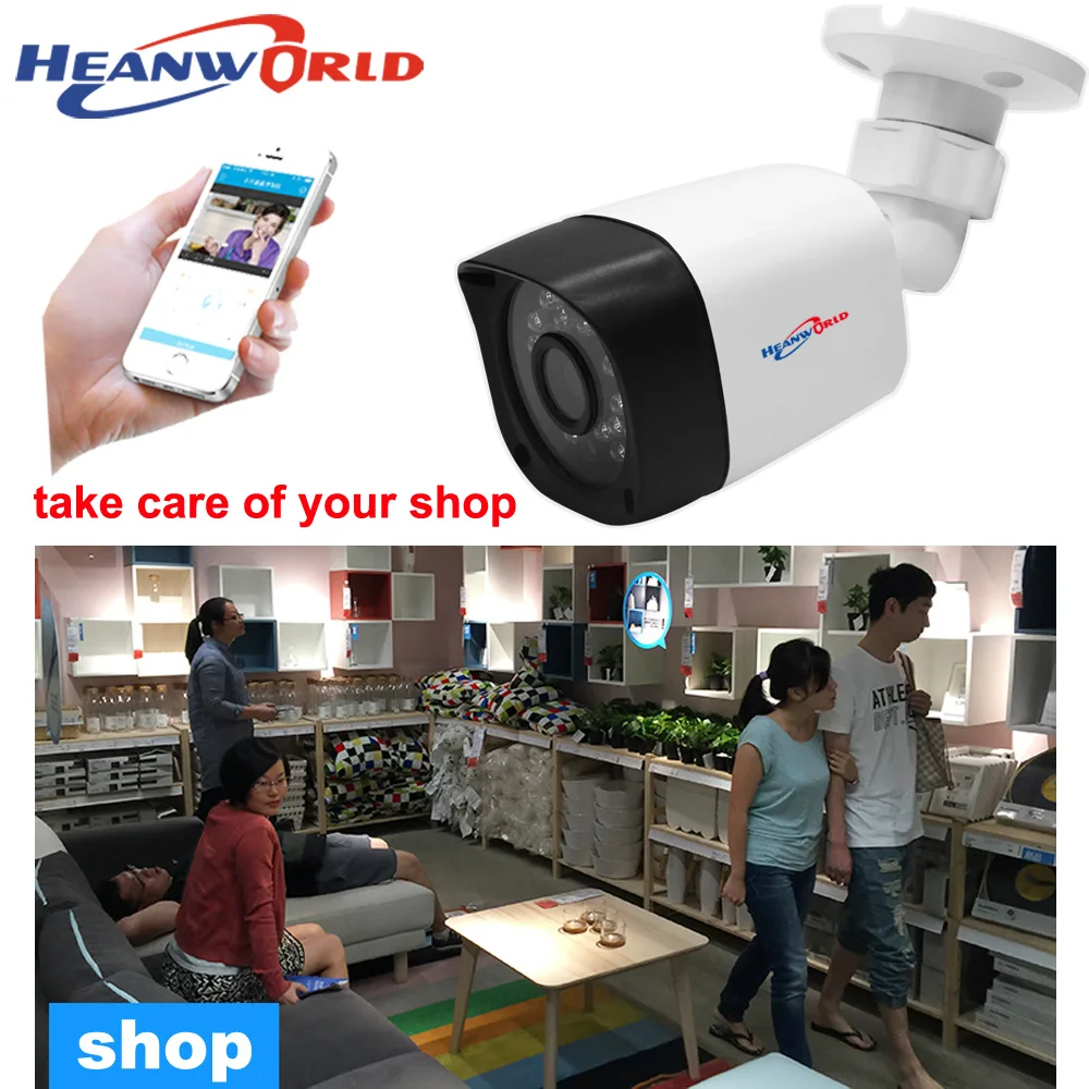Heanworld ip камера, 2 МП, уличная, full hd, ip камера, 1080 p, камера безопасности, мини пуля, камера наблюдения, ночное видение, cctv камера