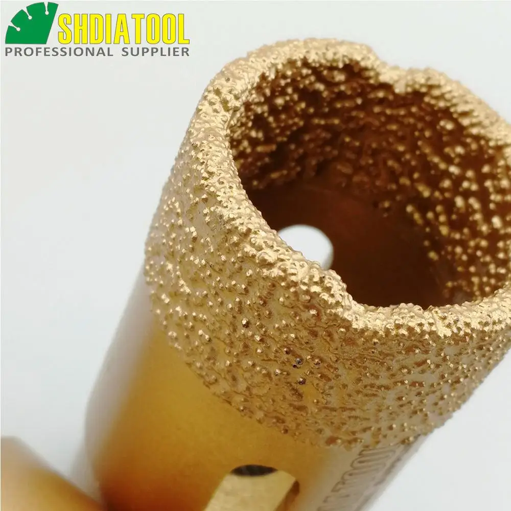 4pcs (20+28+32+38mm) Vacuum brazed diamond drilling core bits with 15MM Diamond height M14 Thread Drill bits hole saw