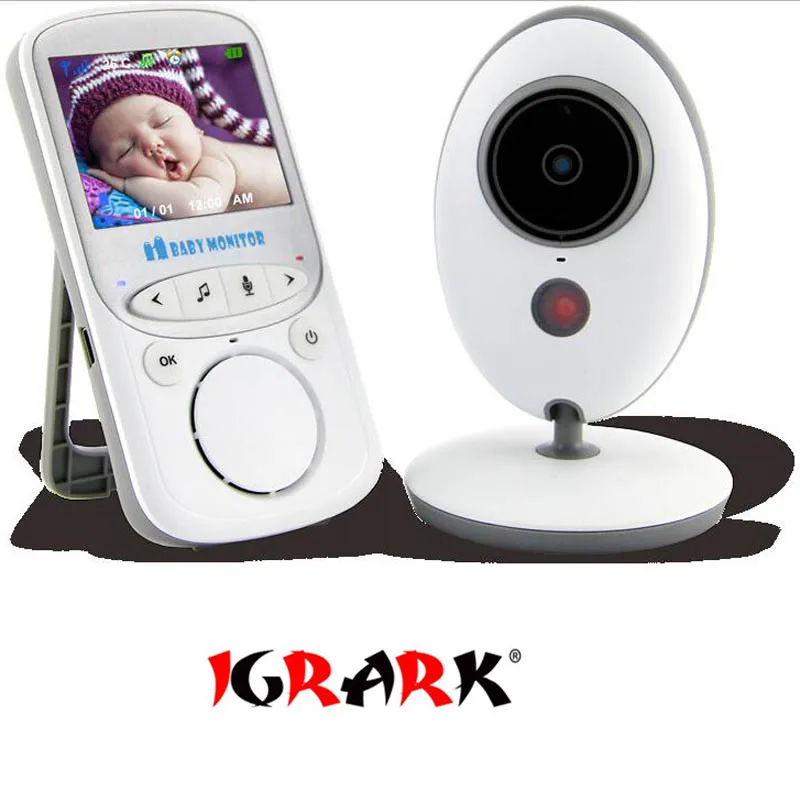 Video Baby Monitor 2.4G Wireless With 2.4 Inches LCD Temperature Monitoring With 8 Lullaby Camera Babysitter Baby Nanny VB605