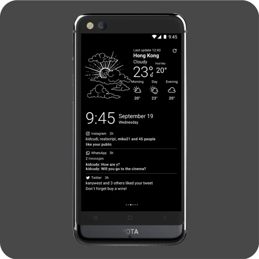 Смартфон глобальная версия Yota 3 + Yotaphone3 Android 5 Восьмиядерный процессор Snapdragon экран