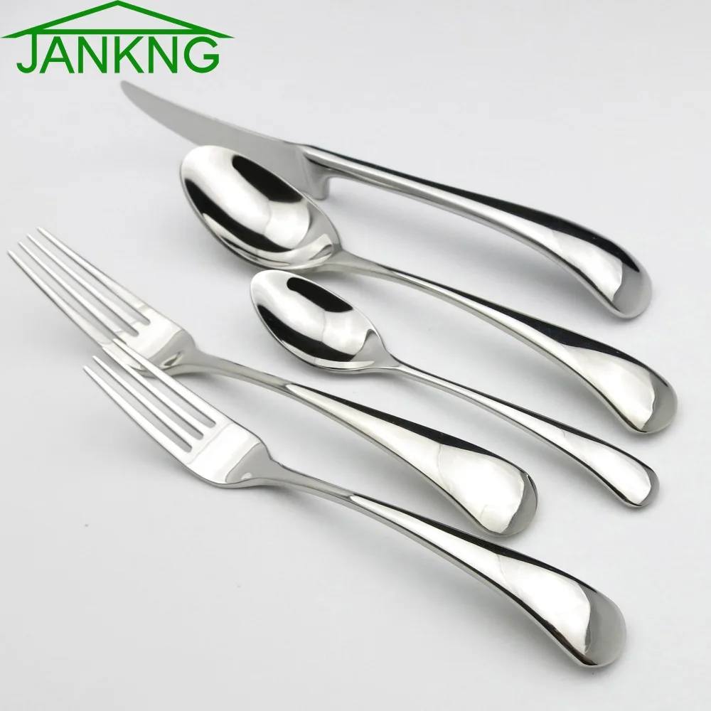 JANKNG 30 Pcs/ Lot Cutlery Stainless Steel Cutlery Set Knife Fork