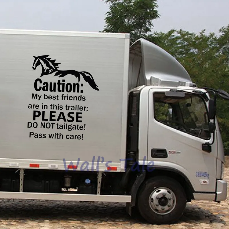 Caution My Best Friends Are In This Trailer Please Do Not Tailgate! Pass With Care! Sticker Car Decor