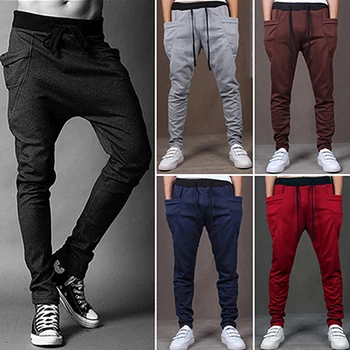 

Men Fashion Harem Pants Casual Sweatpants Trousers Drop Crotch Pants