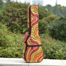 Creative cadeaux 23 24 pouces concert ukulélé petite guitare sac arc-en-couleur motif couverture souple case gig rembourré sac à dos portable