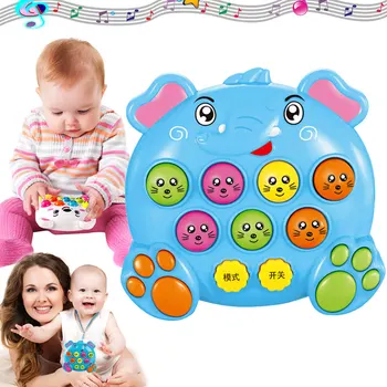 

Hot Selling Mole Battle Music Play Notes Hit Game Toy Attack Poke Electronic Plastic Baby Toys Birthday Gift @