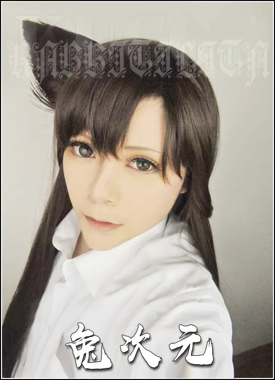 

Anime Detective Conan，Case Closed Rachel Moore Cosplay Wigs 80cm Long Brown Heat Resistant Synthetic Hair Wig + Wig Cap