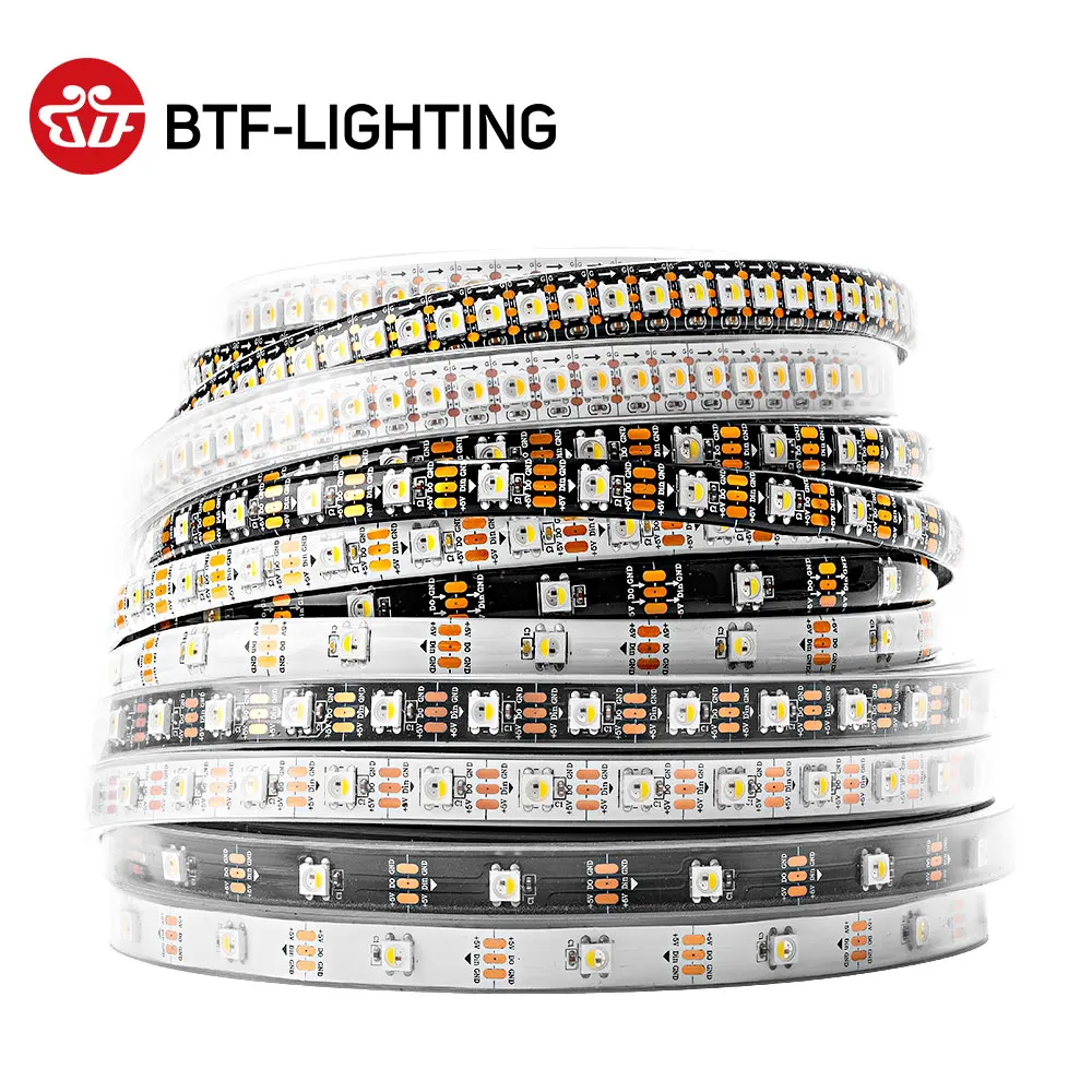 SK6812 4 RGBW Luz Conduzida da tira em 1 Semelhante WS2812B 1m 4m 5m 30 60 144 LEDs individual Endereçável RGBWW Levou Luzes IP30 65 67 5V