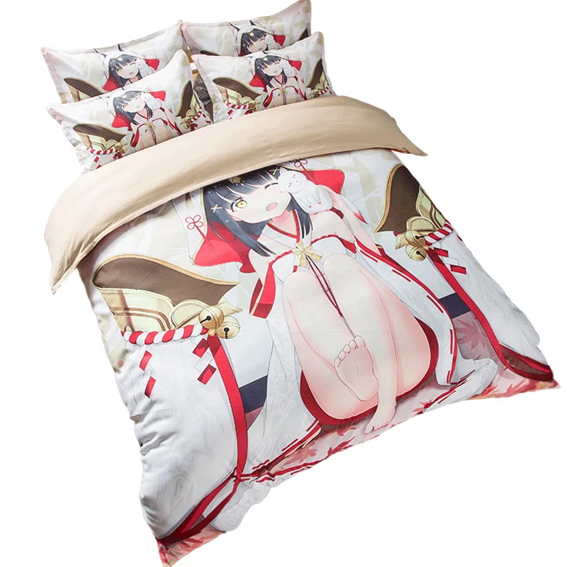 Japanese Kimono Girl Anime Bedding Sets Twin Queen King Size Duvet