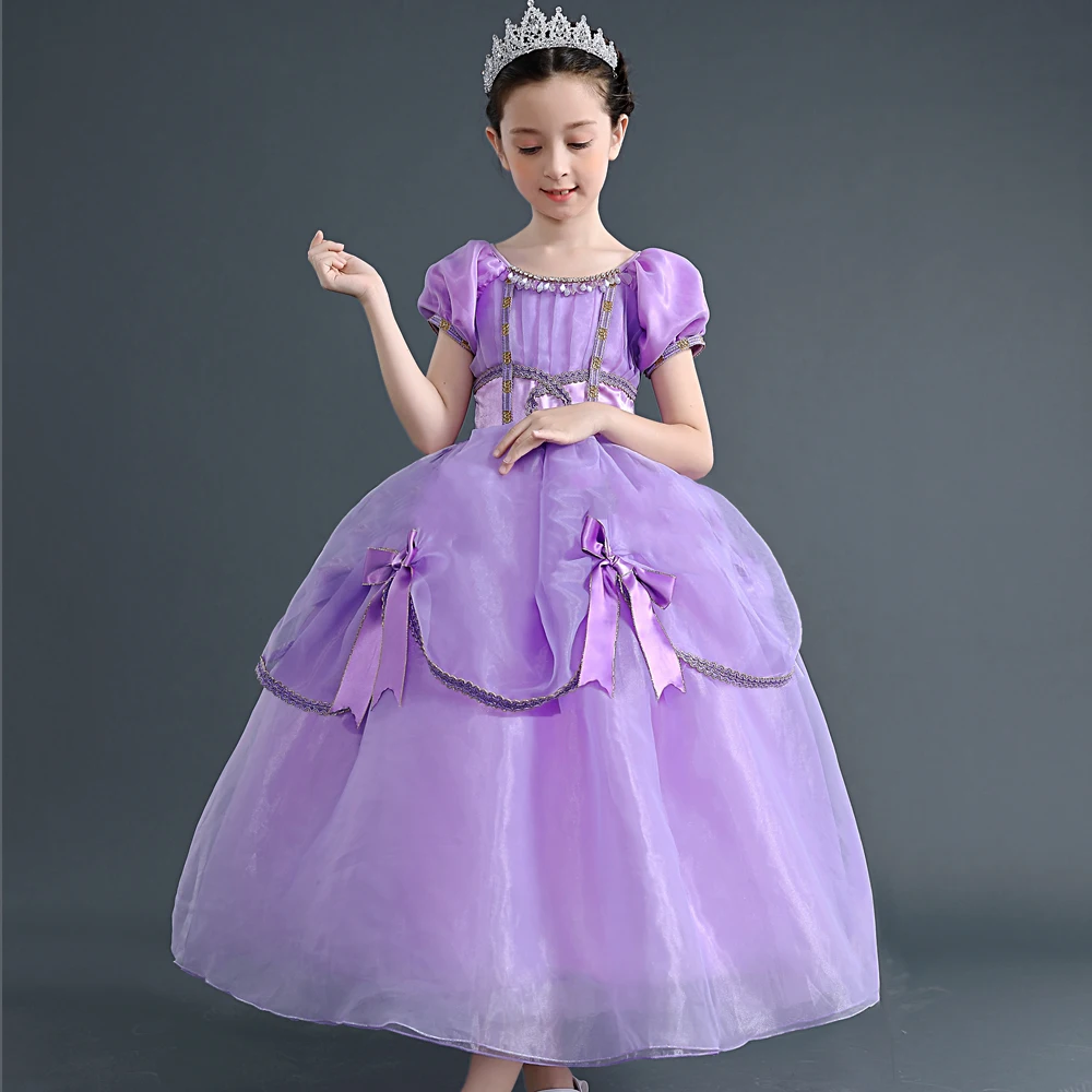 purple gown for kids