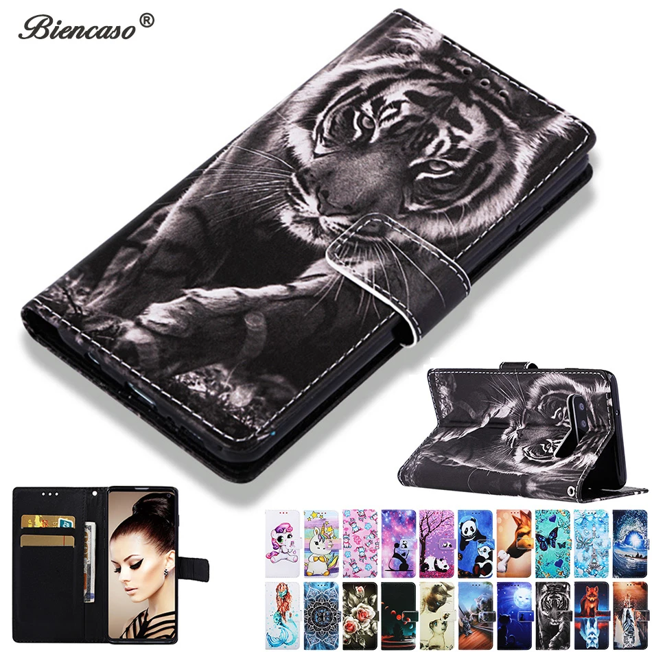 

Cute Tiger Panda Pattern Wallet Flip Cases For Samsung Galaxy S10E S10 S9 S8 Plus J4+ J6+ J6 Premium A7 2018 A750 Cover Fundas