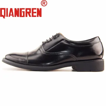 

QIANGREN Military Factory Direct Men's Genuine Leather Oxfords Shoes Autumn Business Office Formal Black Dress Shoes Chaussures