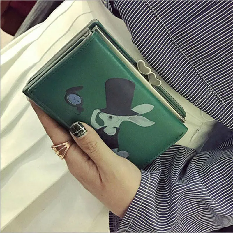 Женские кошельки с милым Кроликом модный короткий кошелек мультипликационным