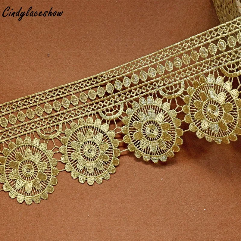 

1Yard 12cm Width Gold Lace Trim Wedding Dress Headband Ribbon Lace Fabric Sewing Handicrft DIY Craft Clothing Hair Accessories
