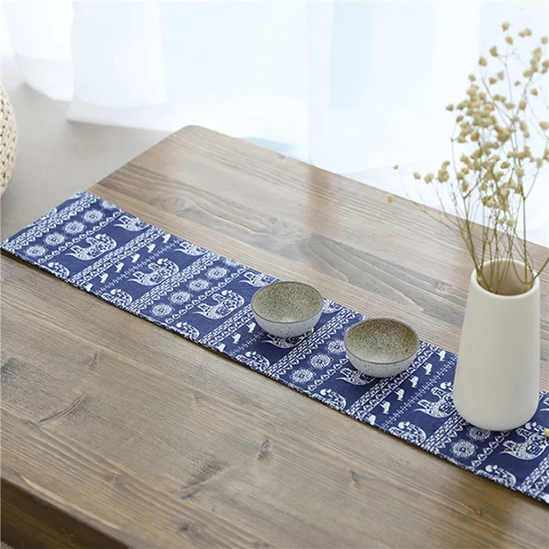 

Vintage Print Table Runner Table Flag Tea Mat Tablecloth Flannel Modern Luxury Refrigerator Wardrobe Solid Diningroom Home Decor
