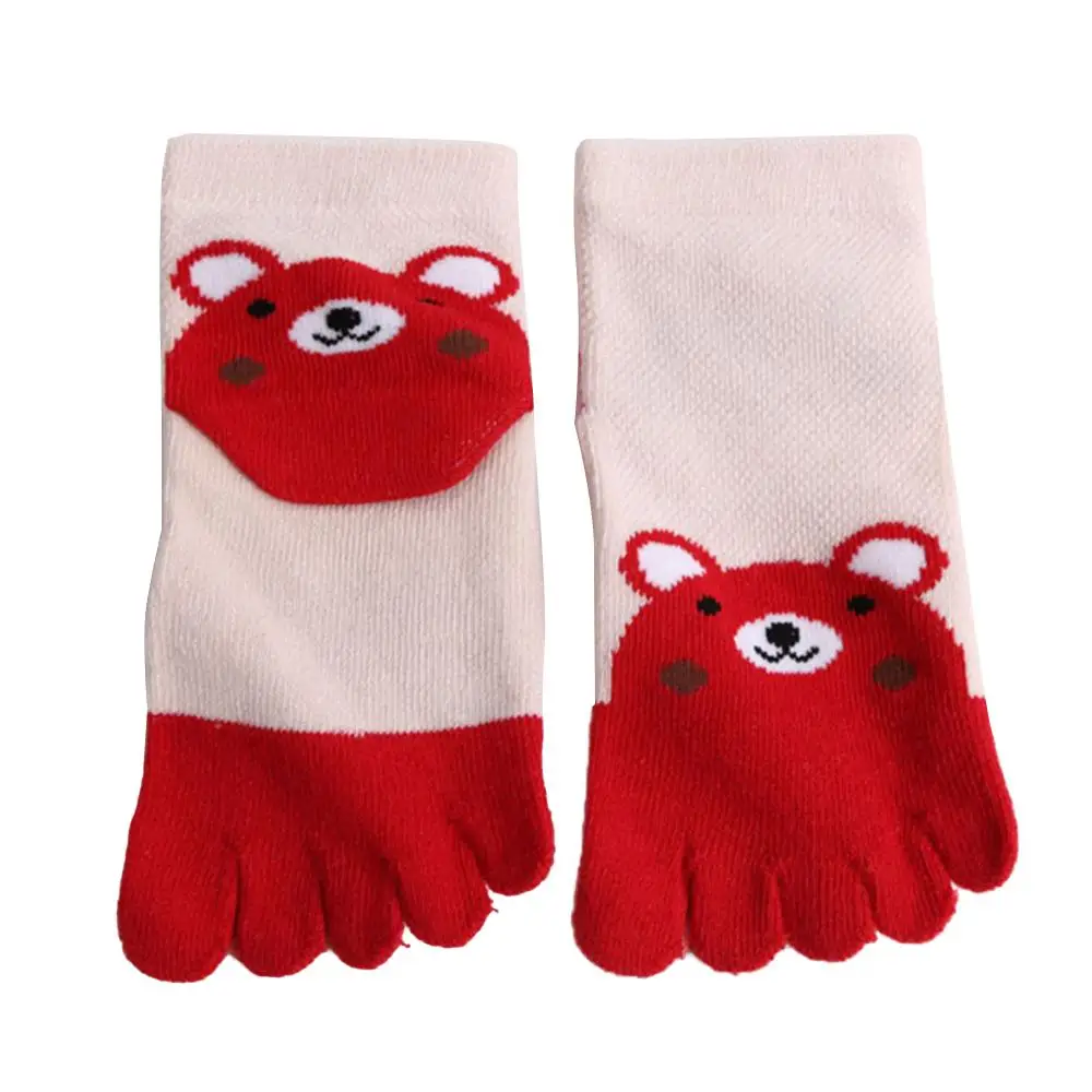 1 Pair Baby Five Toes Socks Cotton Girl Boys Children Kids Hosiery Cute