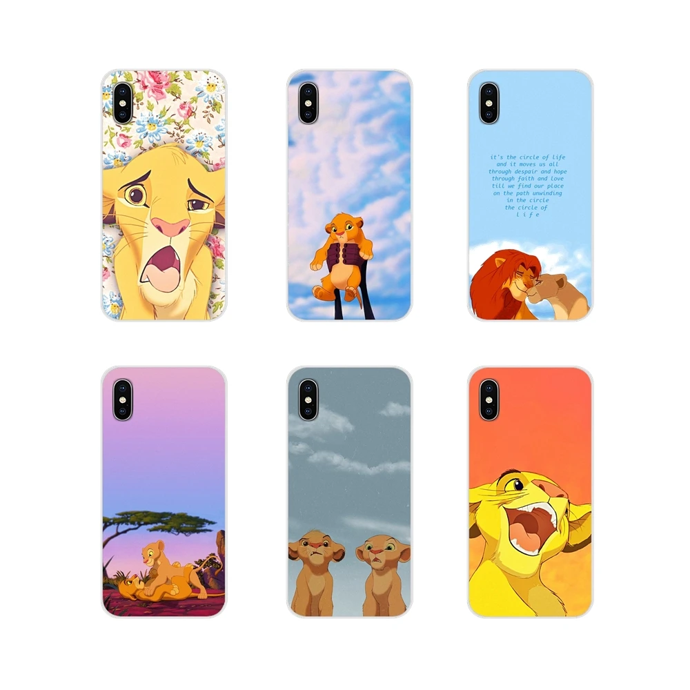 

For Xiaomi Mi6 A1 5X 6X Redmi Note 5 5A 4X 4A 4 3 Plus Pro pocophone F1 Simba Funny Face Lion King Floral Soft Silicone TPU Case