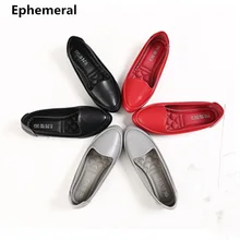 Женские Модные низкие тонкие туфли с бантом с острым носком губчатая стелька розовыми цветами единственные шипованные ботинки Танцы без шнуровки для вождения-41