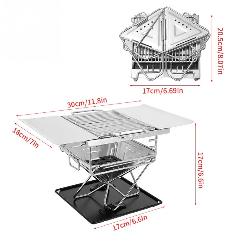 Барбекю гриль Мини карманный складной портативный из нержавеющей стали барбекю гриль уголь стойка гриль для наружного барбекю пикника кемпинга